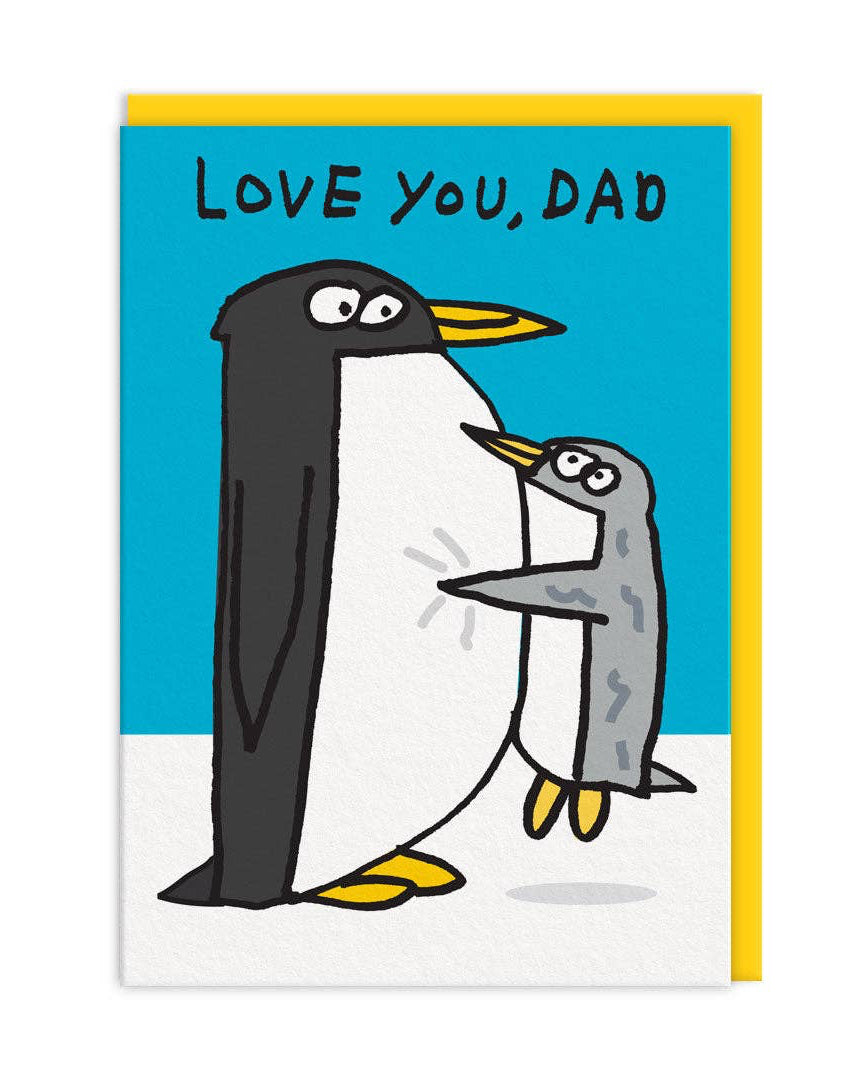 Love You Dad Penguin Card