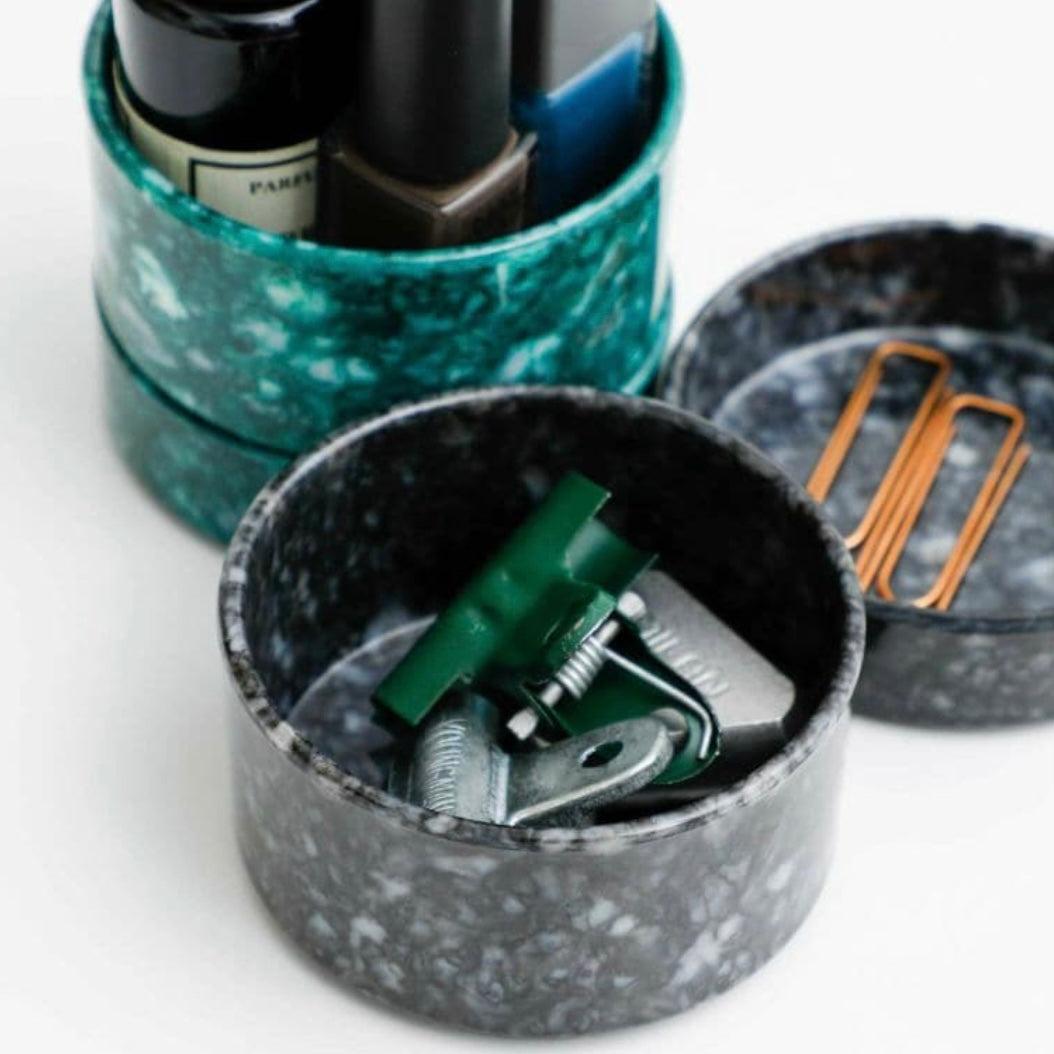 Marbled Melamine Stackable Tray - Medium