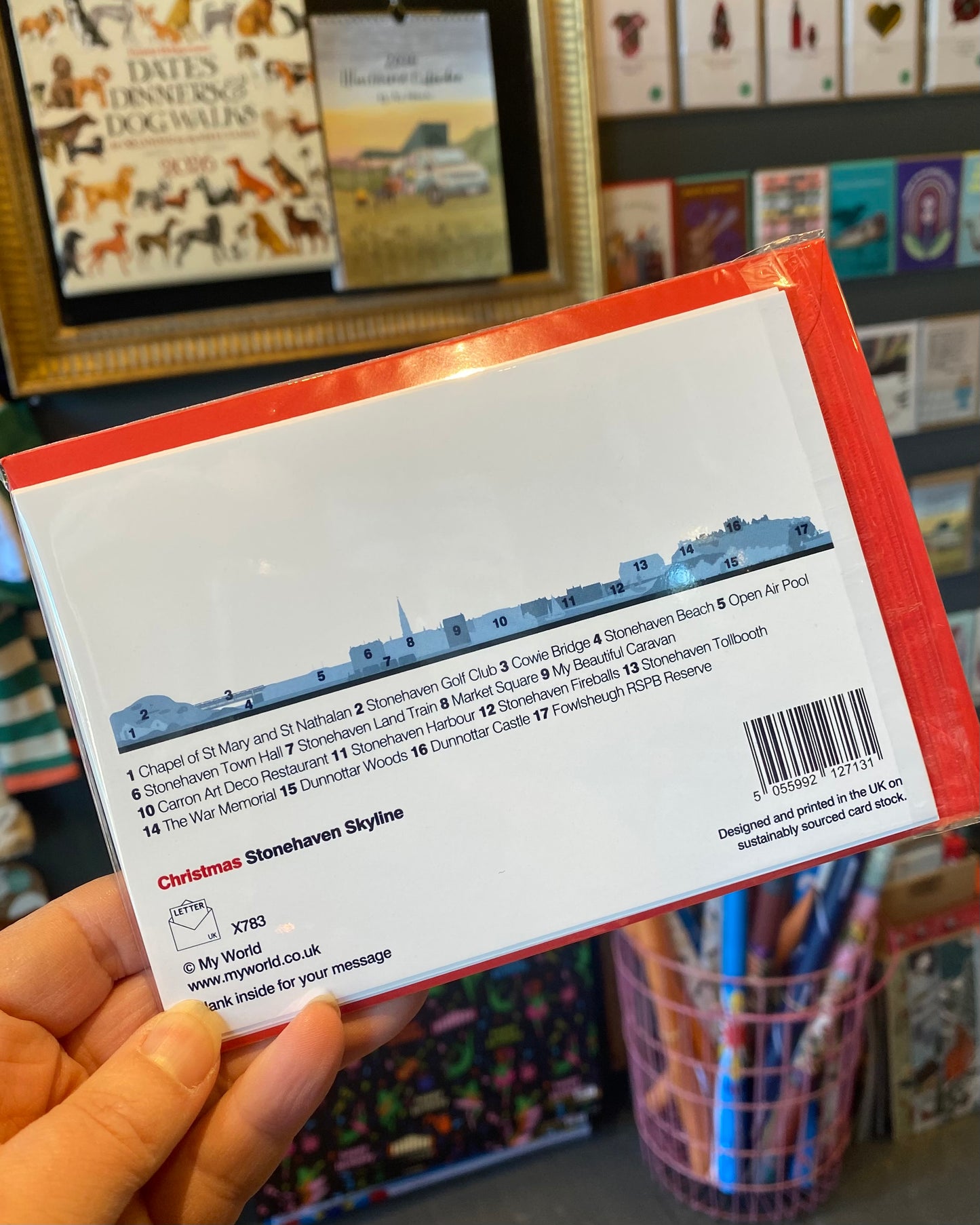 Stonehaven White Christmas Skyline Card Pack