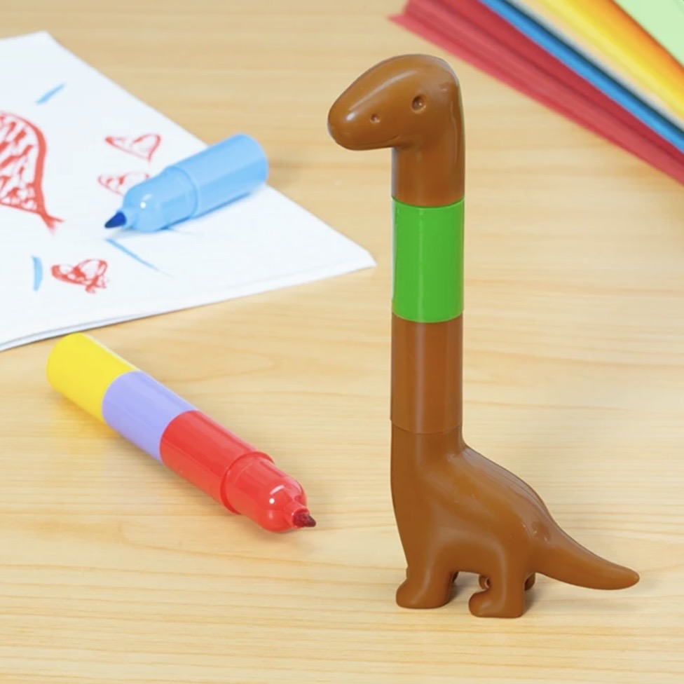 Dino Rainbow Marker Pen