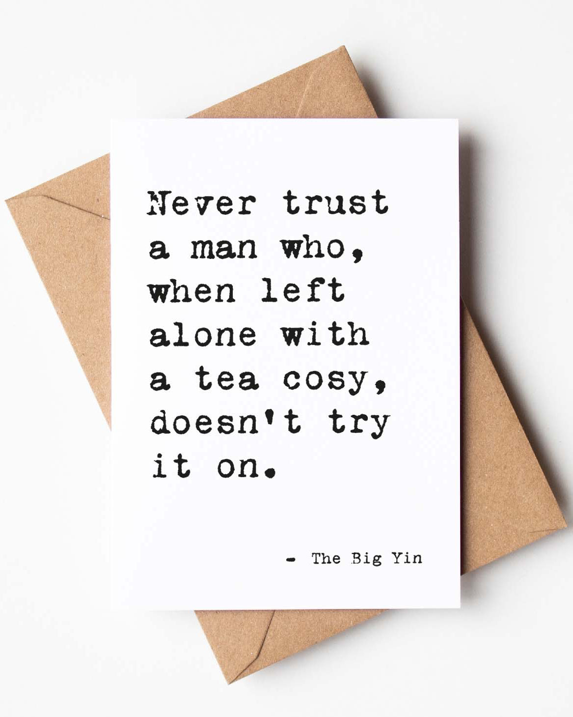 'Tea cosy' Funny Scottish Quote Card