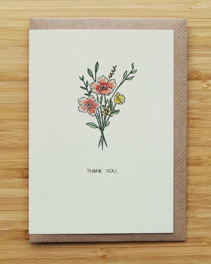 Floral Thank You Card