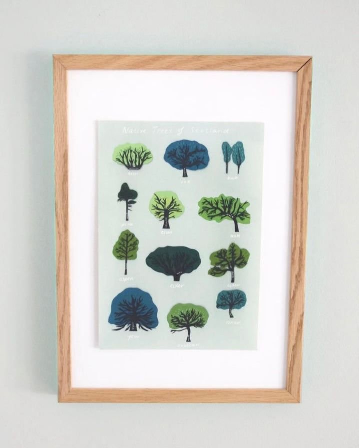 Native Scottish Trees Print