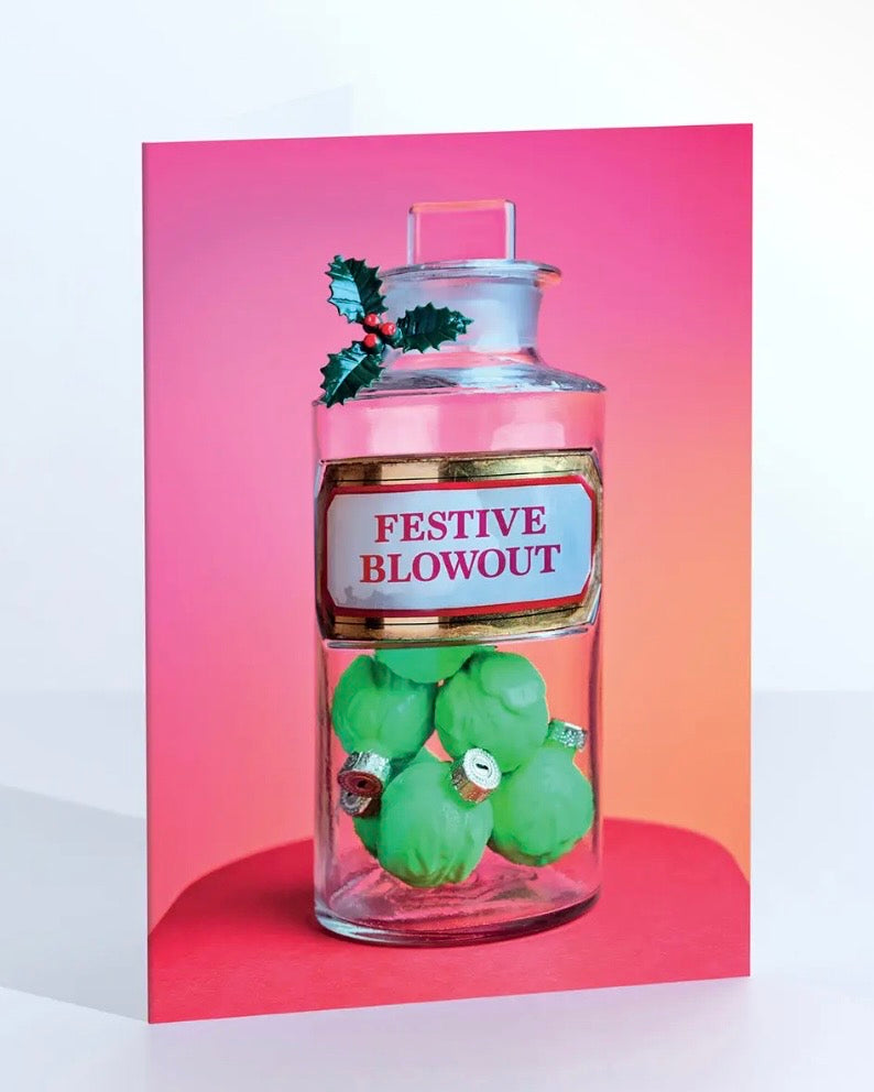 Festive Blowout Christmas Card