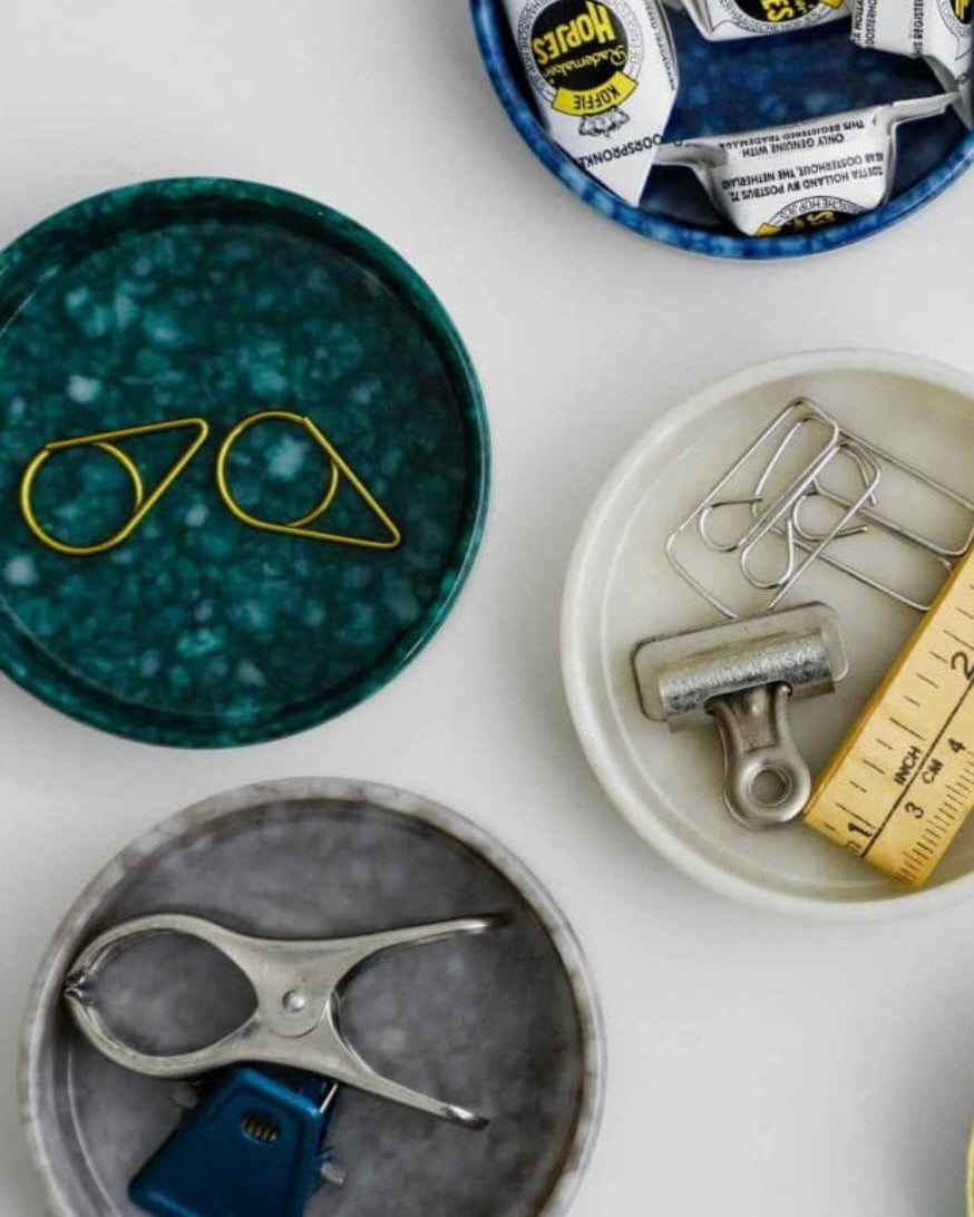 Marbled Melamine Stackable Tray - Small