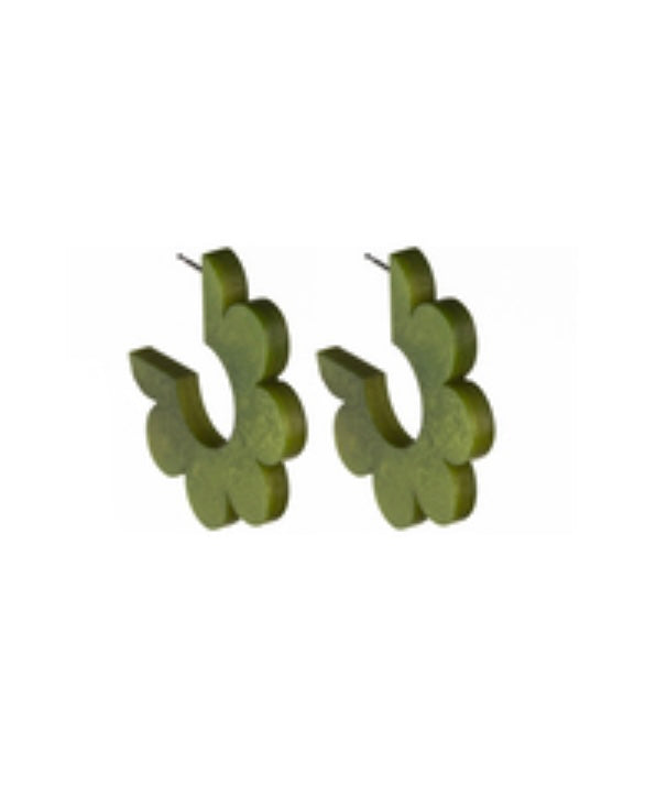 Bloom Hoop Earrings-Just Trade-My Beautiful Caravan