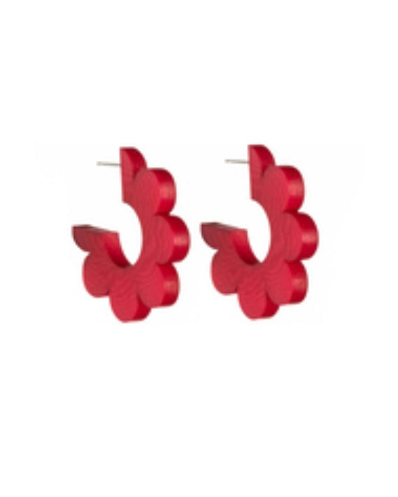 Bloom Hoop Earrings-Just Trade-My Beautiful Caravan