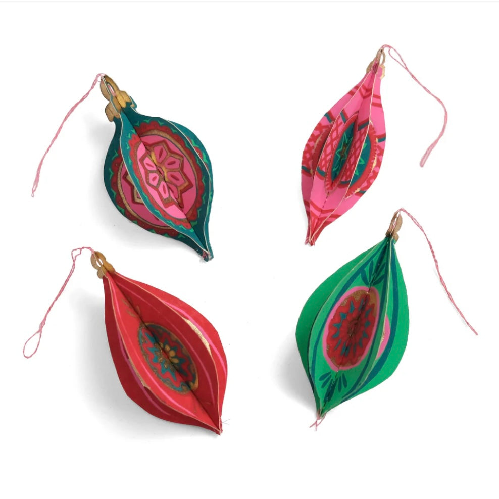 Christmas Baubles Paper Ornaments-East End Press-