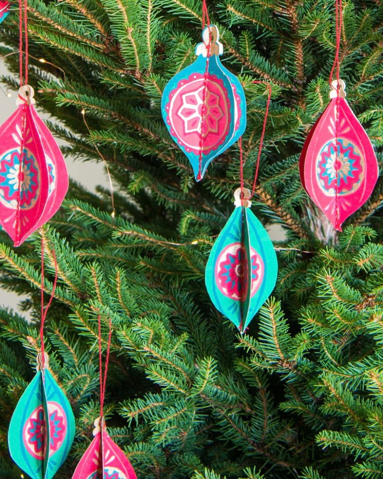 Christmas Baubles Paper Ornaments-East End Press-