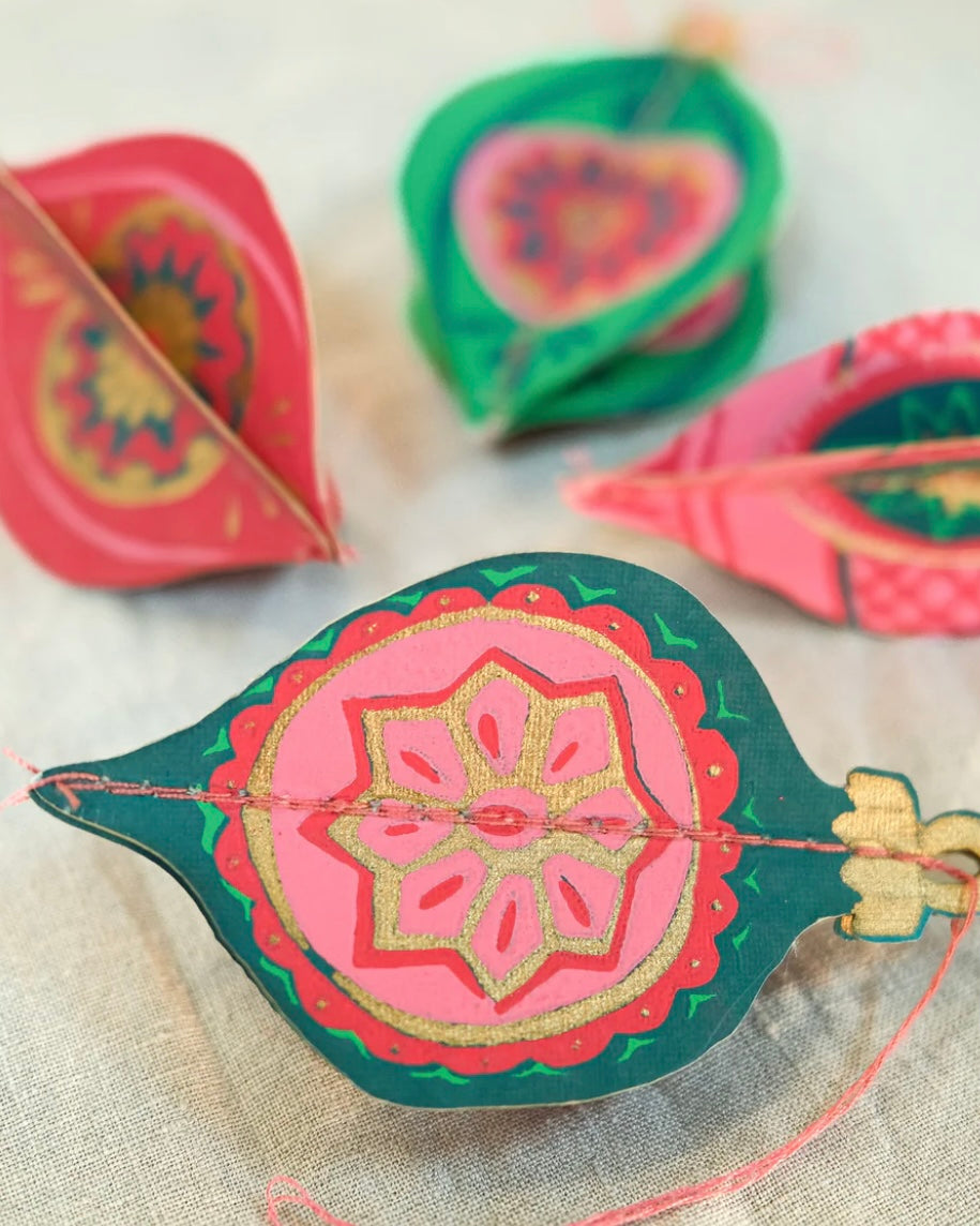 Christmas Baubles Paper Ornaments-East End Press-