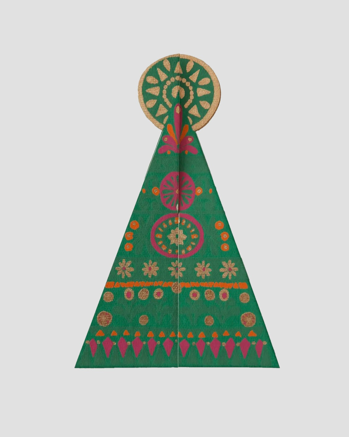 Christmas Tree Greetings Card-East End Press-Patterned Tree-