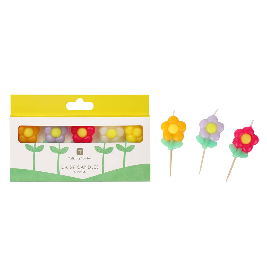 Daisy Multi Coloured Birthday Candles-Talking Tables-My Beautiful Caravan