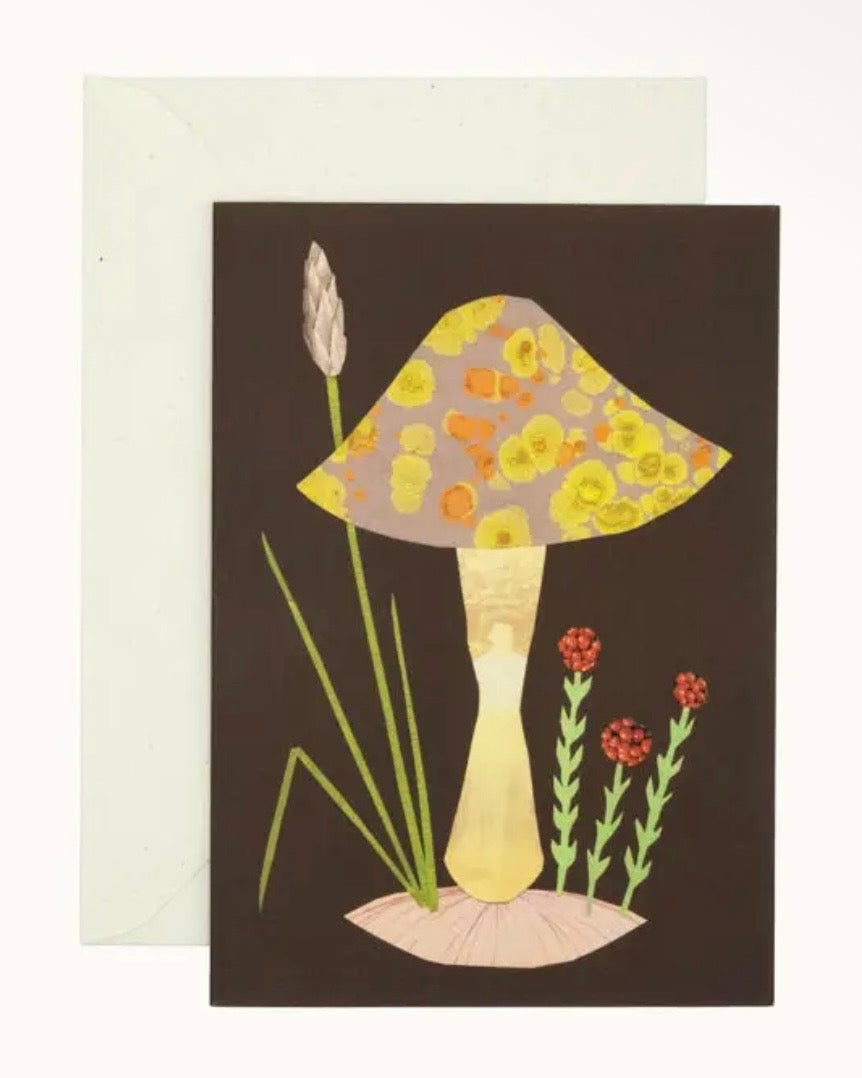 Zesty Yellow Mushroom Card