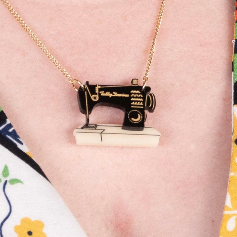 Mini Sewing Machine Necklace