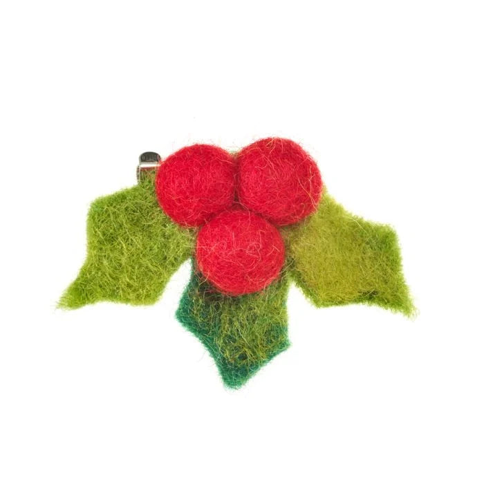 Felt Holly Brooch-Felt So Good-My Beautiful Caravan