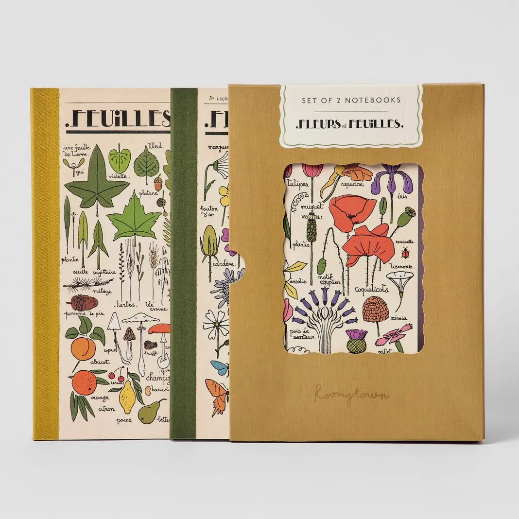 Fleurs Et Feuilles Notebook Set-Roomytown-My Beautiful Caravan