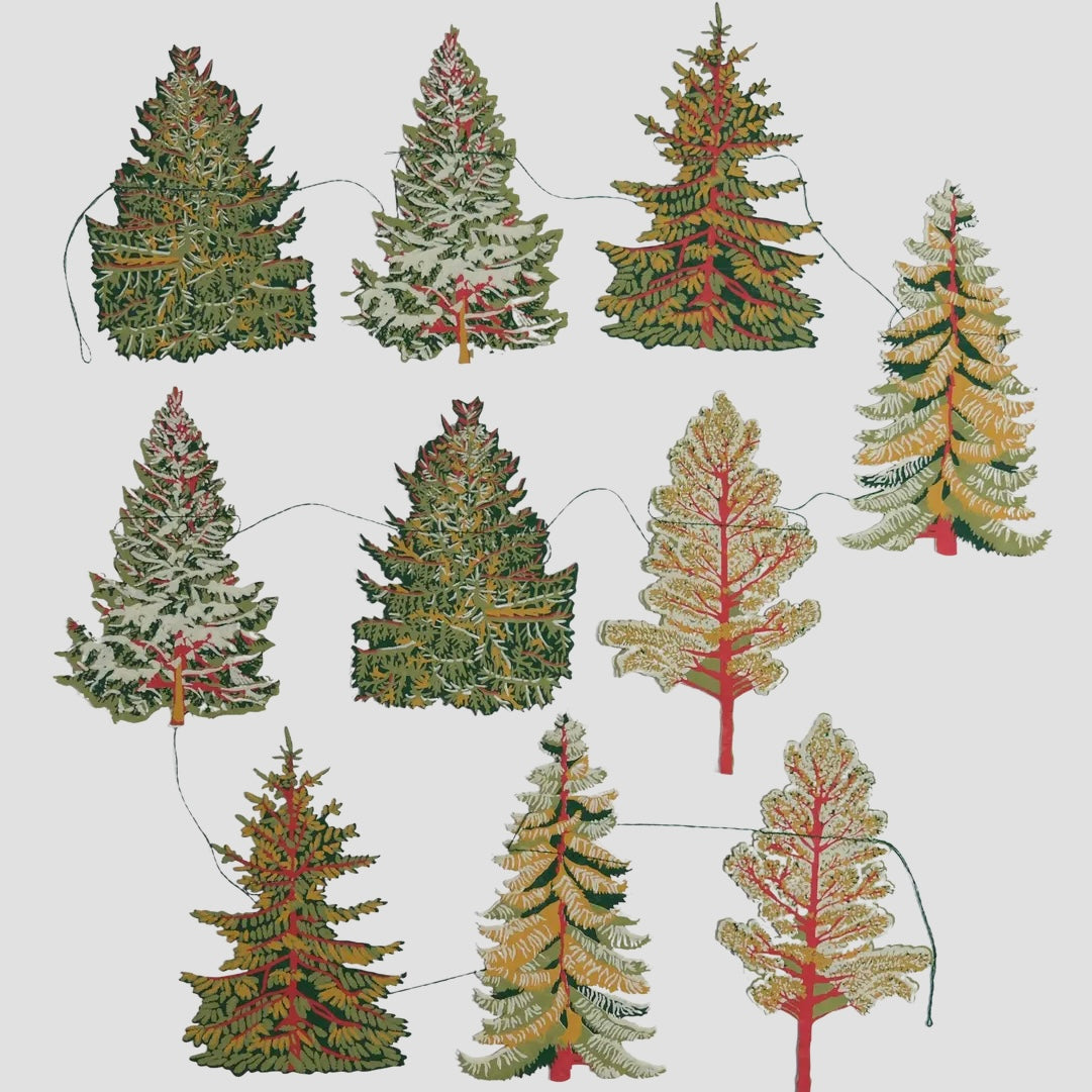 Forest Paper Garland-Hanging Decoration-East End Press-