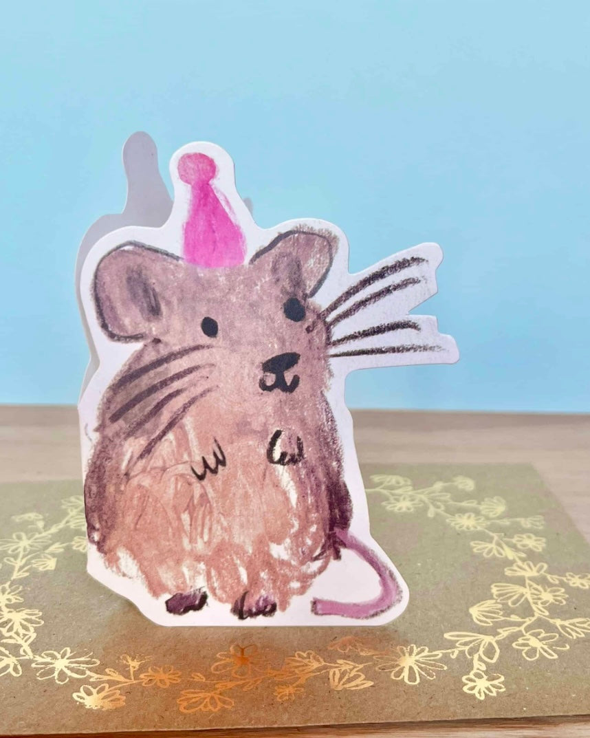 Mouse Cut Out Card
