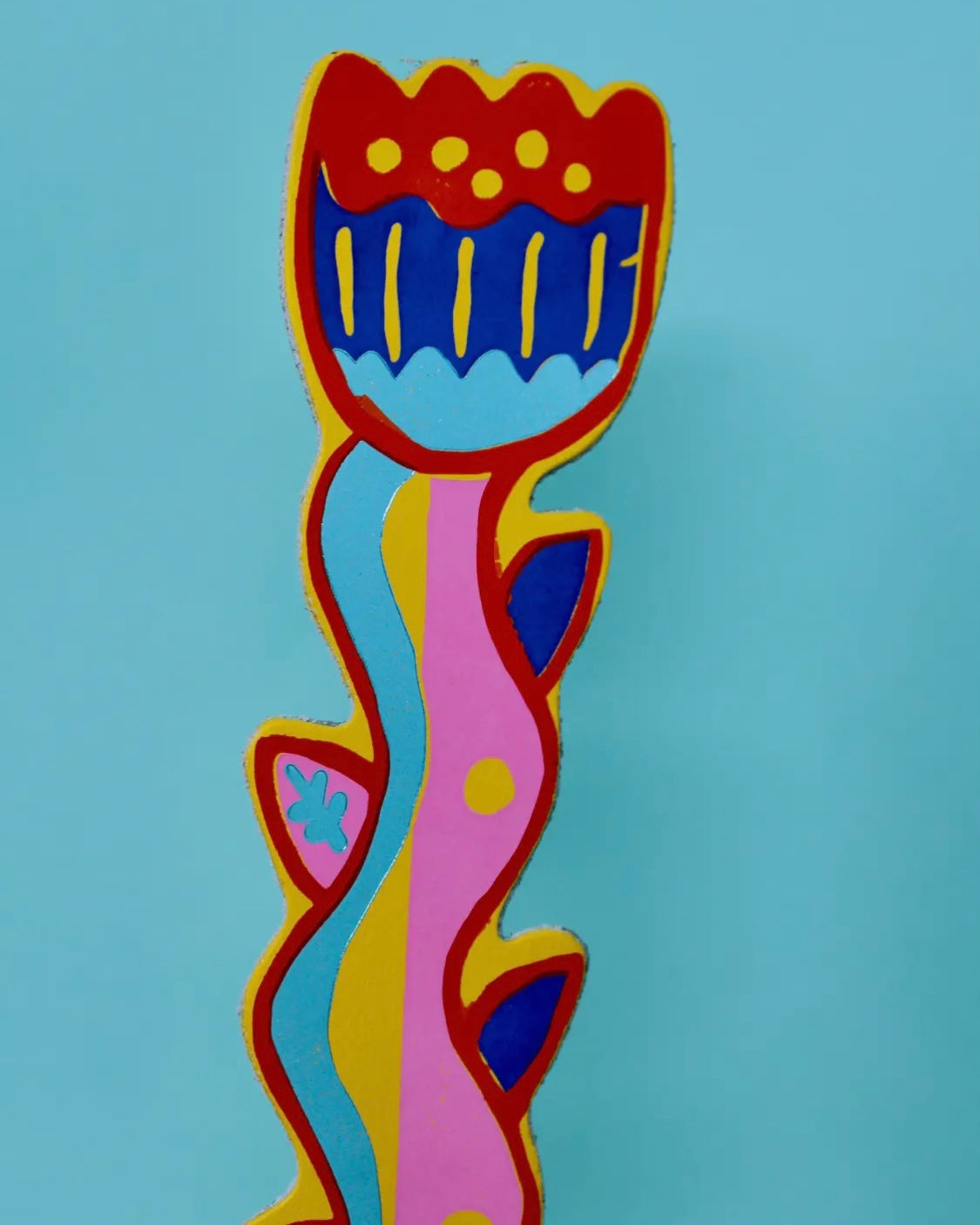 Blooming Lovely Tulip Leather Bookmark