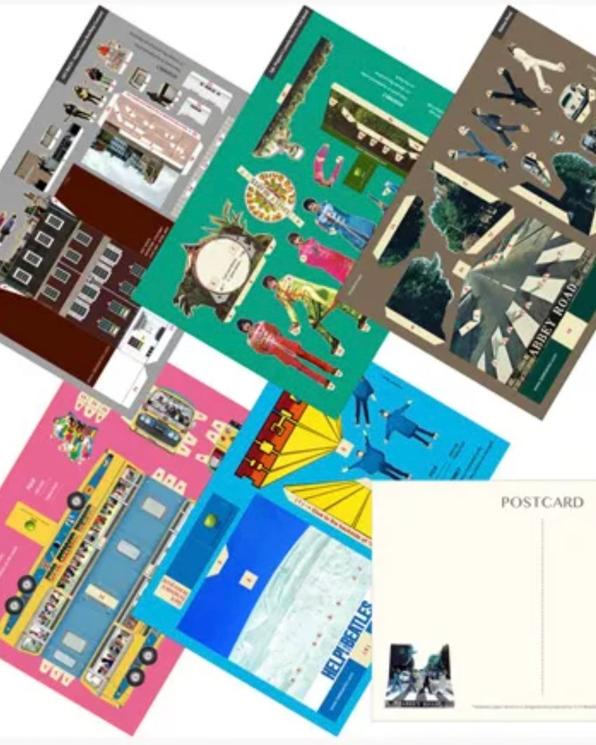 The Beatles Diorama Kit Postcards Set