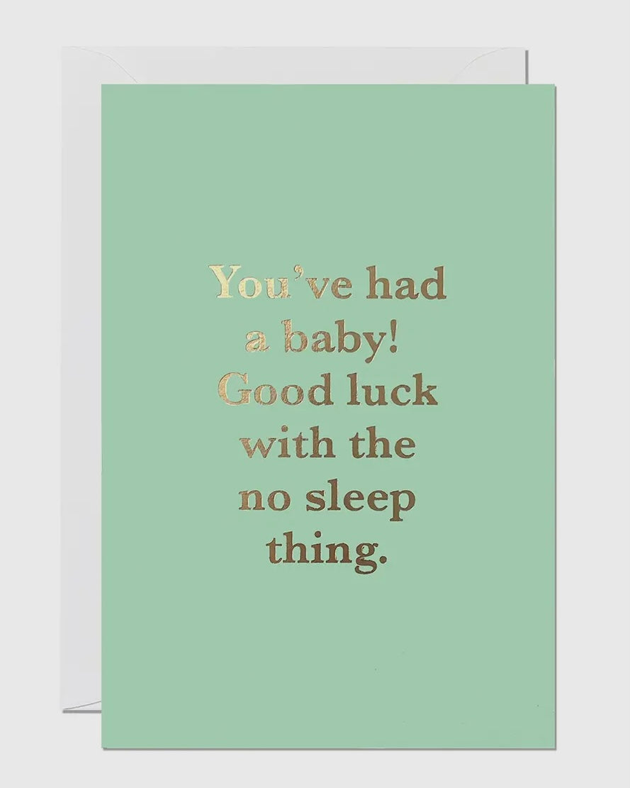 No Sleep Baby Card
