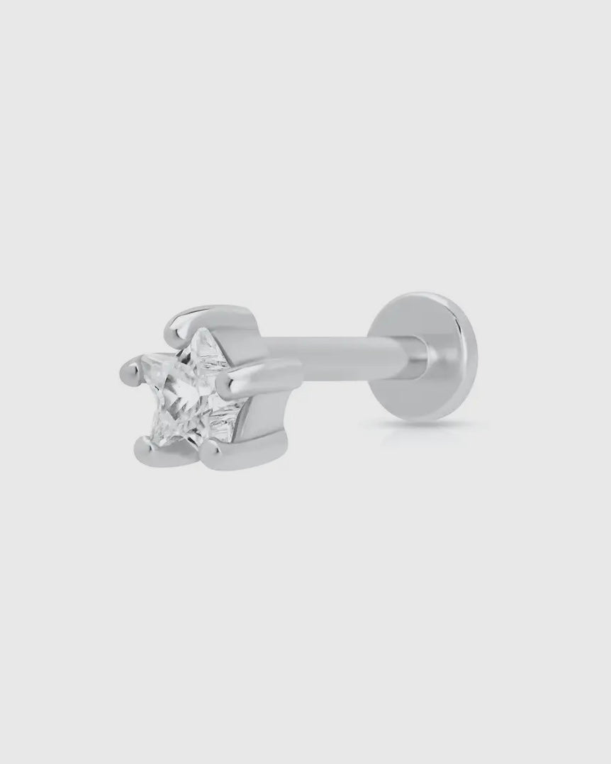 Sparkling Star Single Earring (Flat Backed)