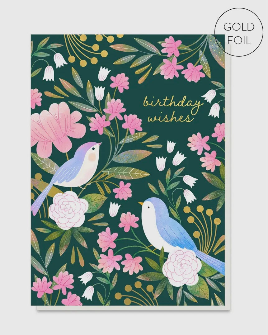 Bluebird Blossom Birthday Card