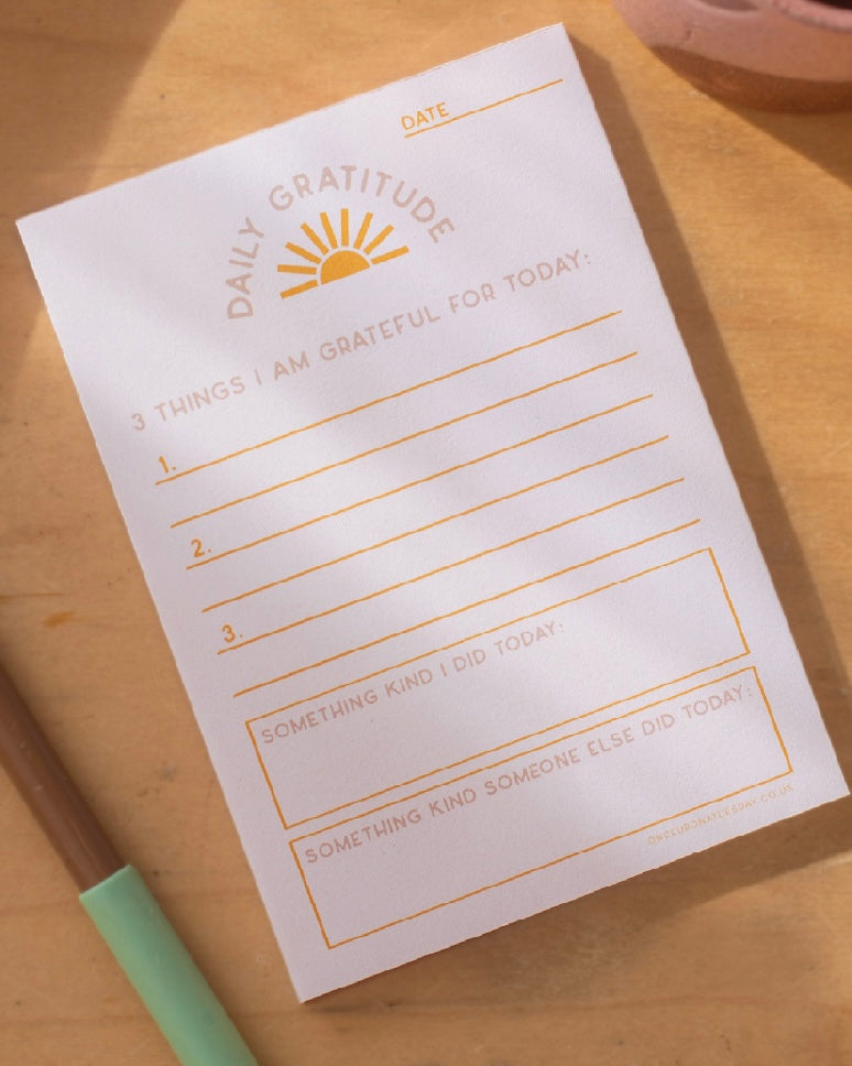 Daily Gratitude Notepad