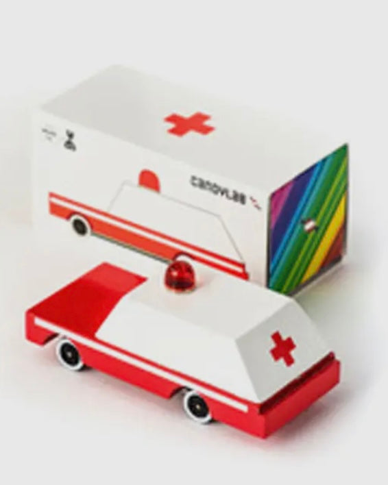 Wooden Toy Ambulance