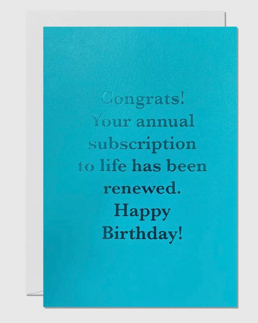 Subscription Birthday Card