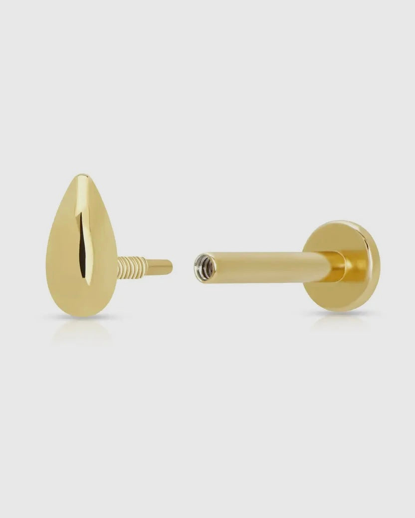 Teardrop Single Earring (Flat Backed)