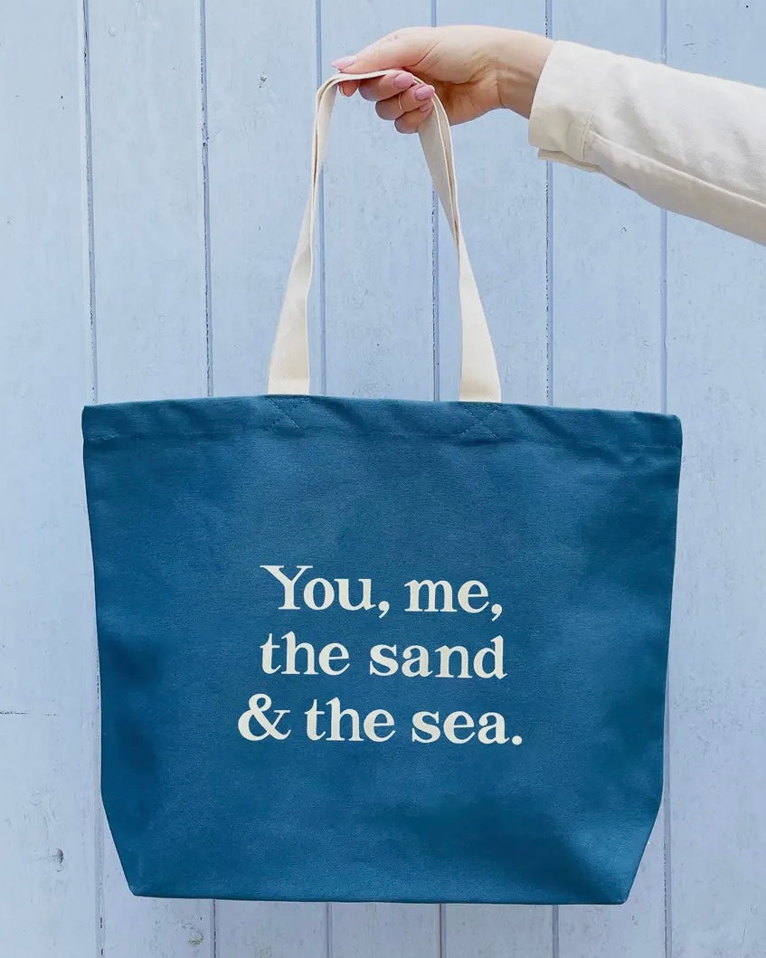 You, Me, The Sand & The Sea Canvas Tote