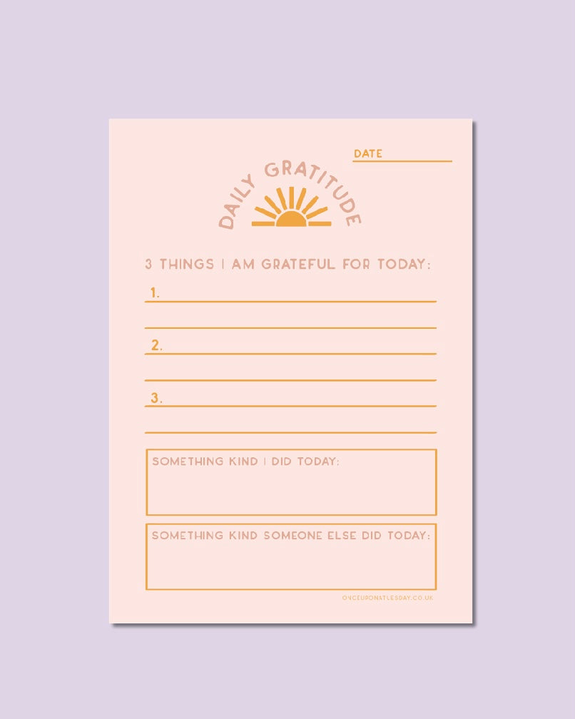 Daily Gratitude Notepad