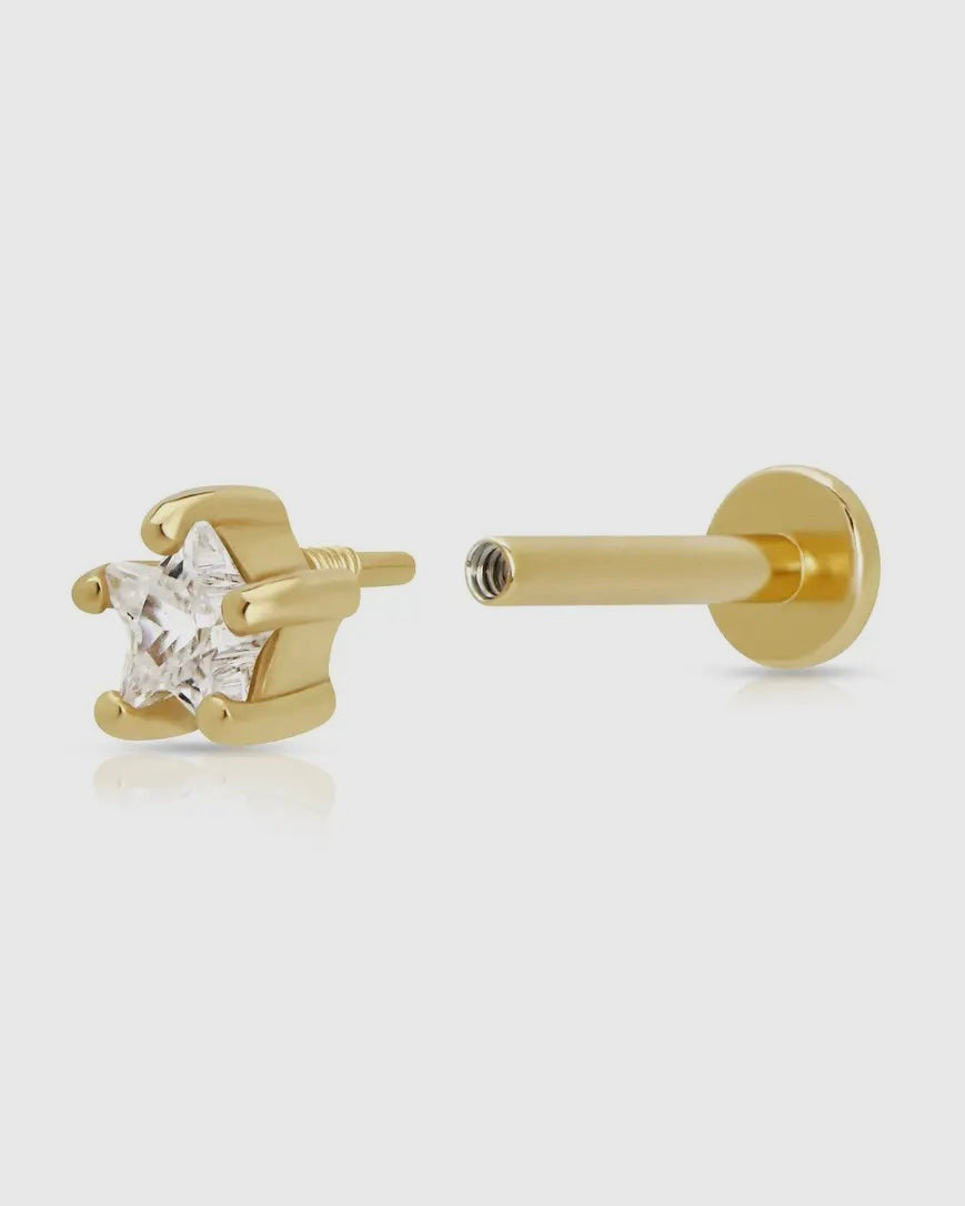 Sparkling Star Single Earring (Flat Backed)