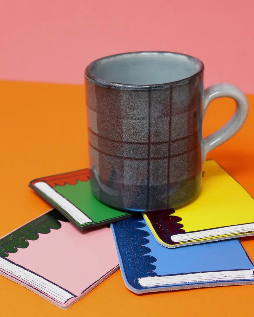 Book Coasters (Set Of Four)