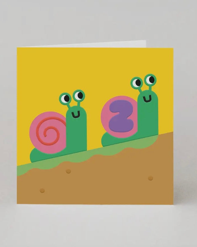 2nd Birthday Snails Card