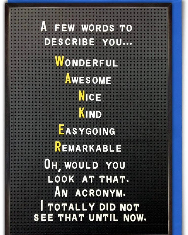 A Few Rude Words Card