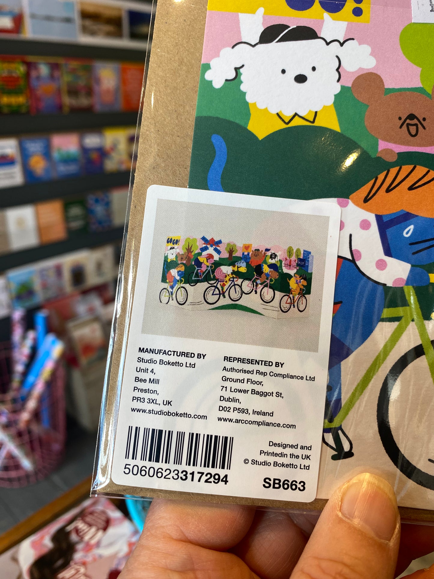 Le Tour Cycling Concertina Card by Isa Pirracas