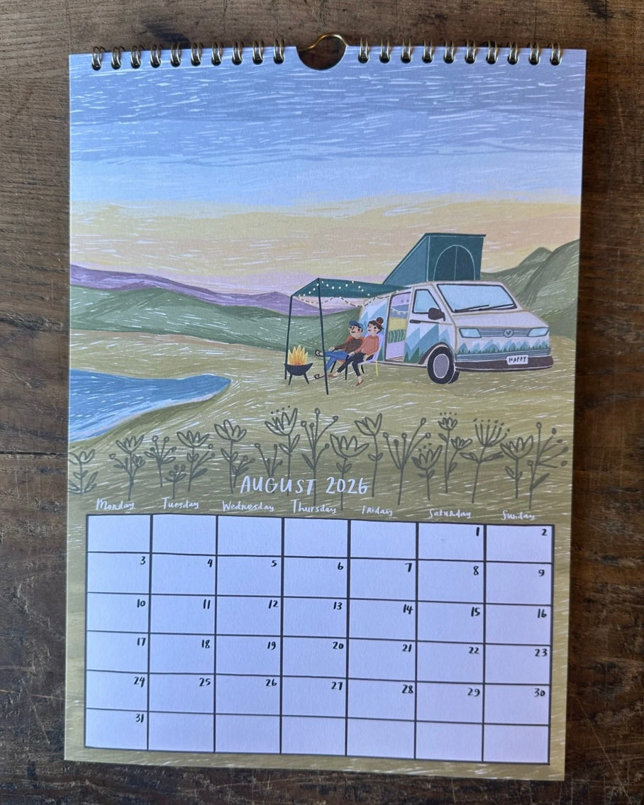 Illustrated 2026 Calendar by Joy Nevada-Joy Nevada-My Beautiful Caravan