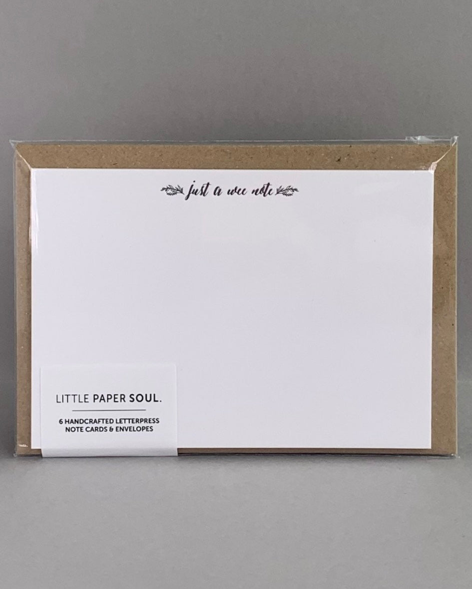 Just A Little Note Letterpress Note Cards-Little Paper Soul-My Beautiful Caravan