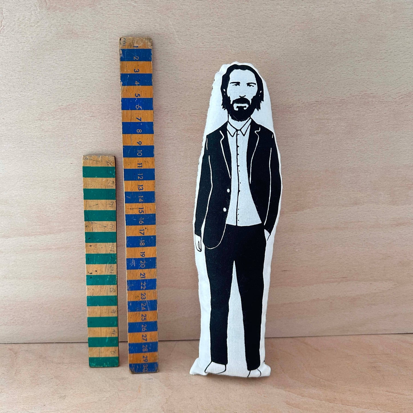 Keanu Reeves Cushion Doll-Fat Hen And Flo-My Beautiful Caravan