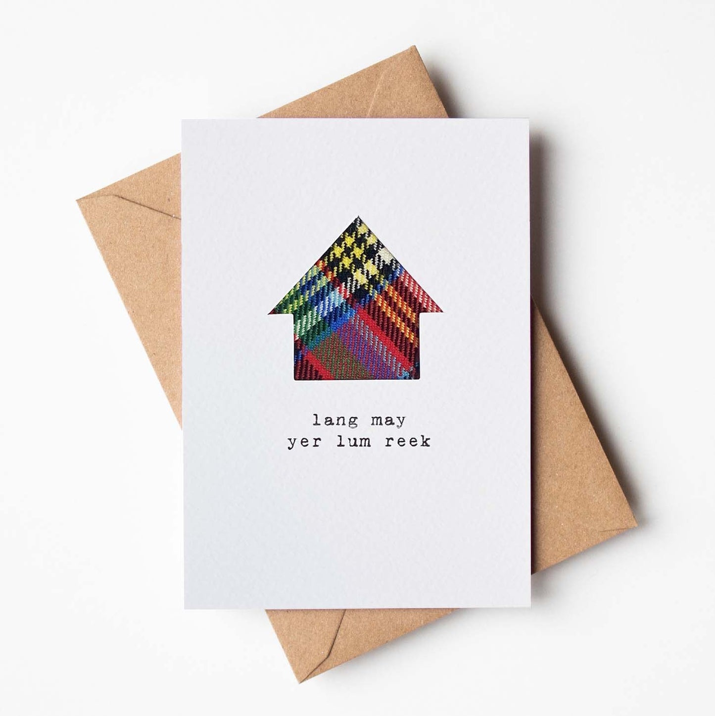 Lang May Yer Lum Reek Real Tartan Greeting Card-Hiya Pal-My Beautiful Caravan