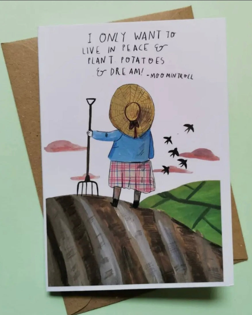 Live In Peace Card-Dick Vincent Illustrations-My Beautiful Caravan