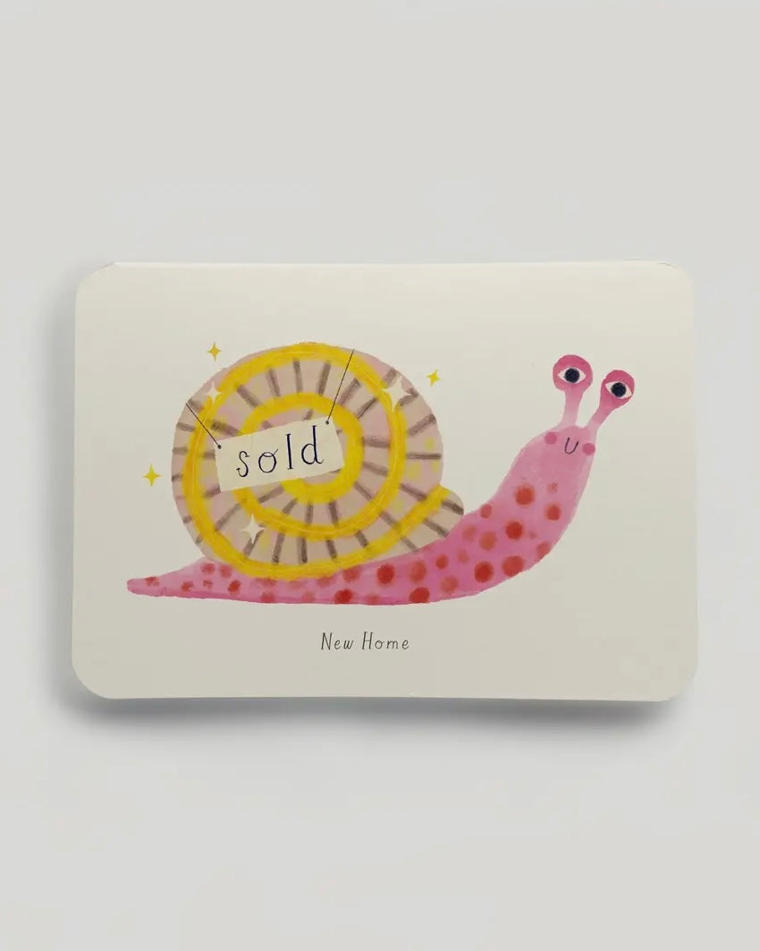 New Home Snail Greetings Card-Oldfield Design Co-My Beautiful Caravan
