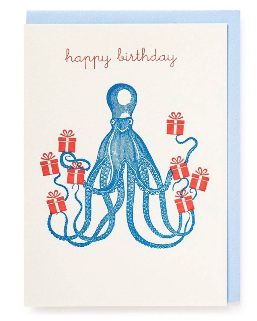 Octopus Birthday Card-Archivist-My Beautiful Caravan