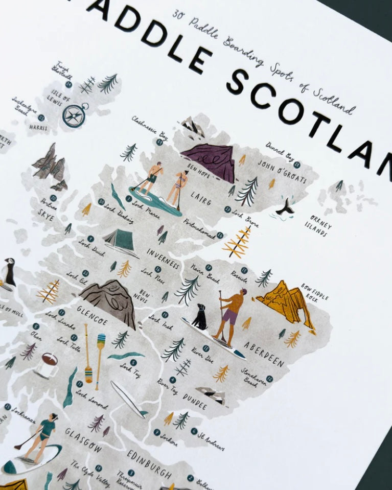 Paddle Scotland A3 Print-Oldfield Design Co-My Beautiful Caravan