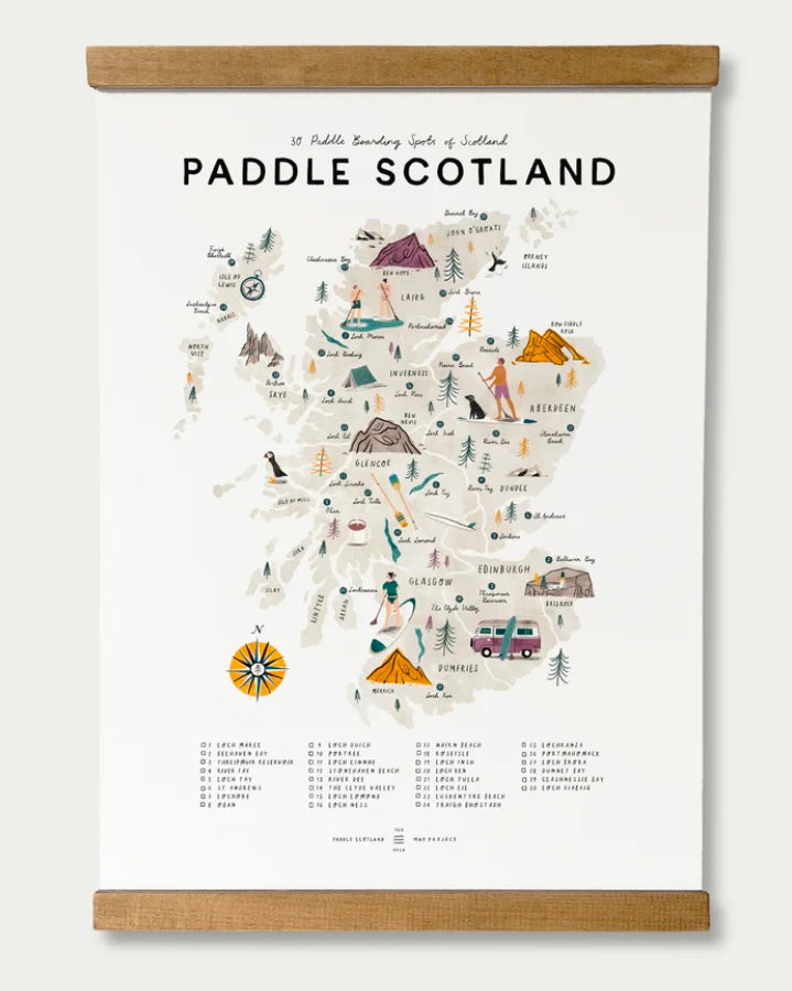 Paddle Scotland A3 Print-Oldfield Design Co-My Beautiful Caravan