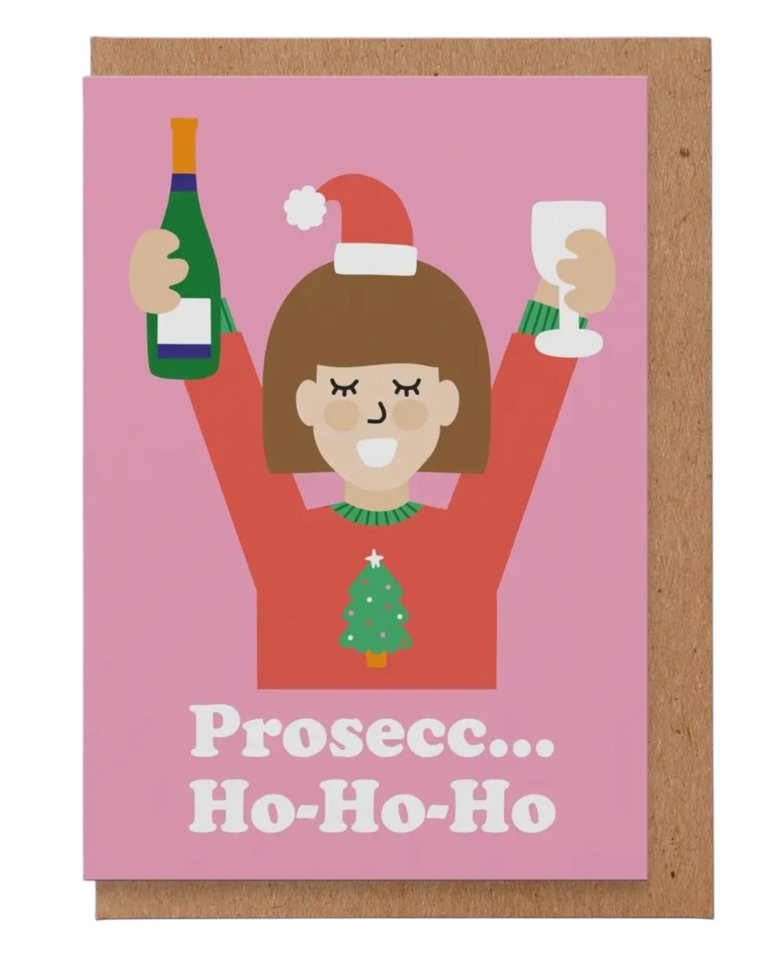 Prosecc… Ho-Ho-Ho Christmas Card-Studio Boketto-My Beautiful Caravan