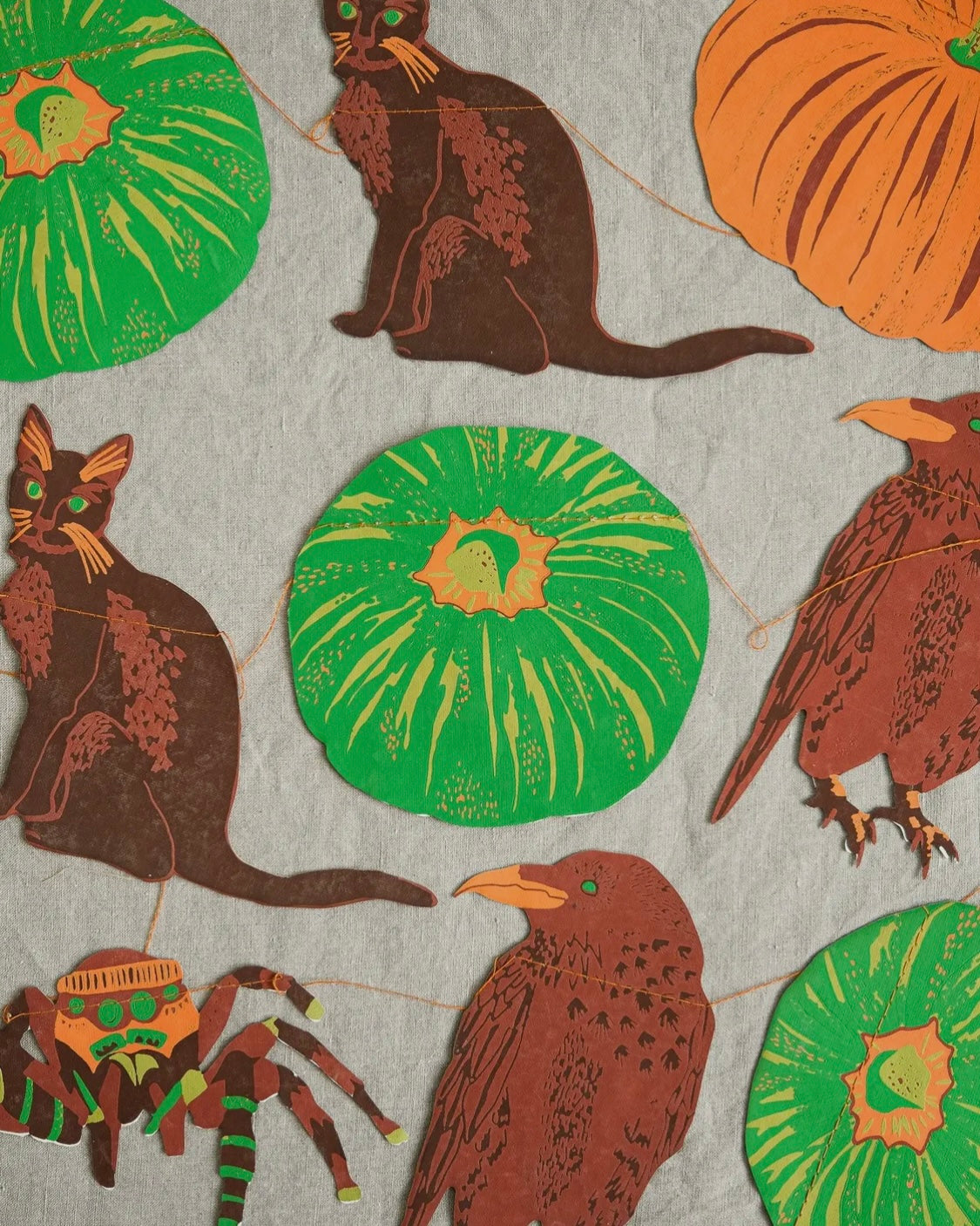 Pumpkins Paper Garland-East End Press-My Beautiful Caravan