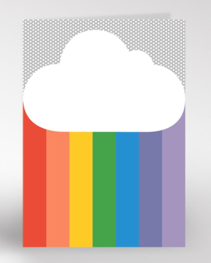 Rainbow Cloud Card-Dicky Bird-My Beautiful Caravan
